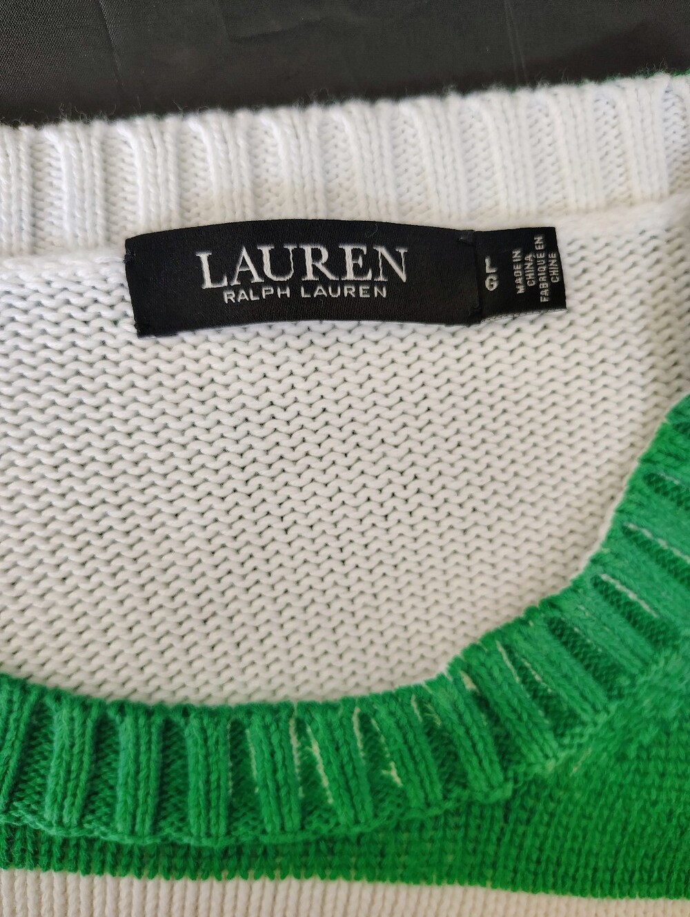 Polo by Ralph Lauren Green White Blue Red Yellow Striped Crewneck Sweater - Picture 6 of 7